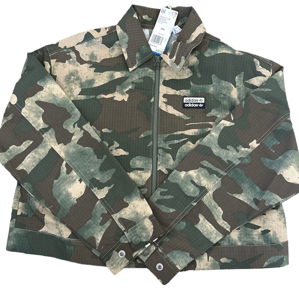 Camouflage Adidas Track Jacket, size XS NWT